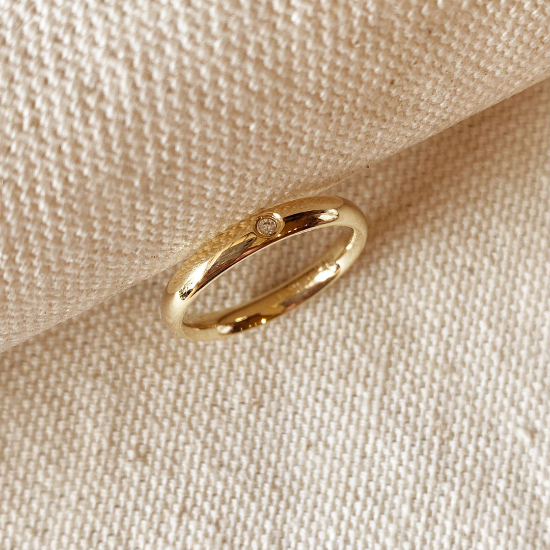 1 Diamond Gold band Ring