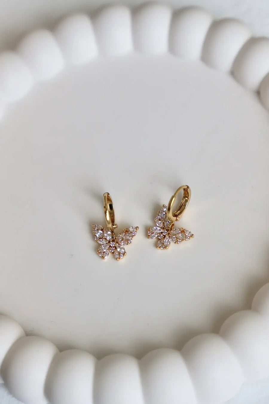 ARA Butterfly Earrings Huggies GOLD