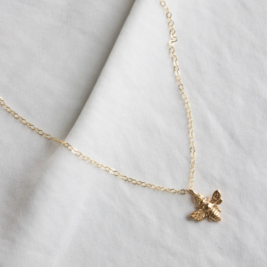 Bee Necklace, Honey Bee necklace, Bee charm necklace, Children Necklace